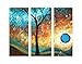 Cherish Art Hand Painted Oil Paintings Fantastic Bubble Trees 3 Panels Wood Framed Inside For Living Room Art Work Home Decoration