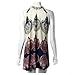 Women Dress,Haoricu 2017 New Summer Womens Chiffon Sleeveless Flower Party Loose Casual Beach Dress (S, Color 1)