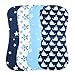 Yoofoss Baby Burp Cloths 4 Pack Triple Layer Burping Rags Soft and Absorbent for Boys Girls