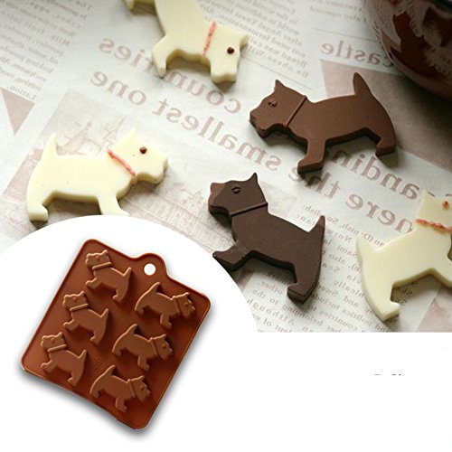 Food Grade Silicone Cake Moulds,ICASA Silicone Dog and Cat Ice Cube Mold, Candy, Jelly, Biscuits, Chocolate, Cupcake Baking Mould, Muffin Pan 2 Pcs - Thumbnail 3