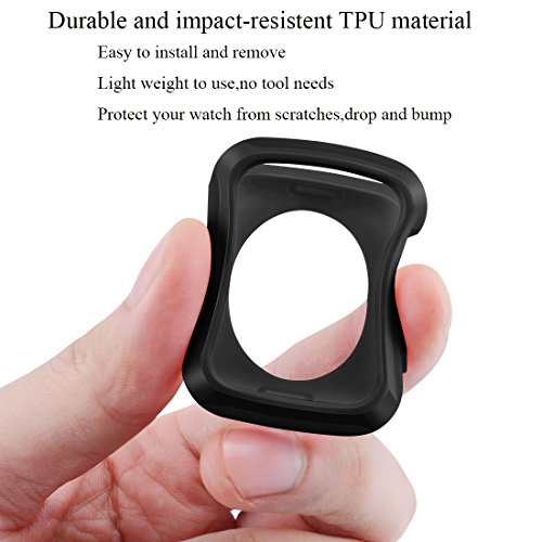 Apple Watch Case, iitee 38mm Universal Slim Rugged Protective TPU iWatch Case for Apple Watch Series 3 Series 2 Series 1 (Matte Black) - Thumbnail 4