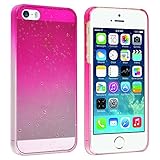 eForCity® Clear Hot Pink Waterdrop Raindrop Hard Case compatible with Apple® iPhone® 5 / 5S