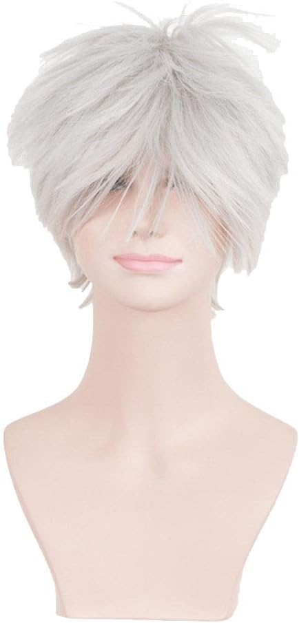 Amazon Xiang Ye メンズグレー抗ア短い髪のかつら Color As Shown Xiang Ye ビューティー 通販
