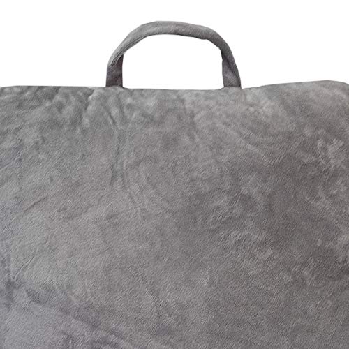 Sweet Home Collection Ultra Plush Brushed Microfiber Bed Rest Pillow Lounger - Ultimate BEDREST for Comfort and Support - Gray, - Thumbnail 3