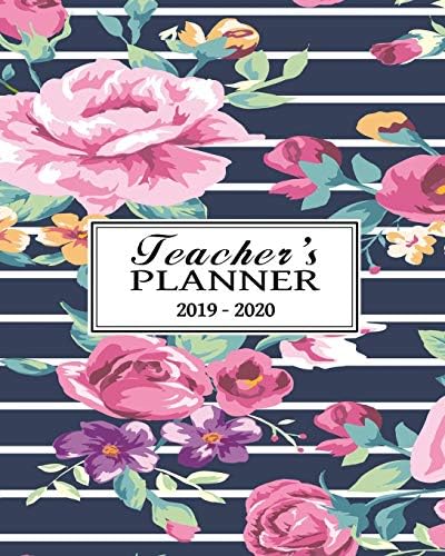 Teacher's Planner 2019 - 2020: Organizing Made Easy + Lesson Planning and Record-Keeping | Track All Class Details With This Practical Record Book For ... - Striped Floral Pattern - Matte Finish Paperback – March 7, 2019