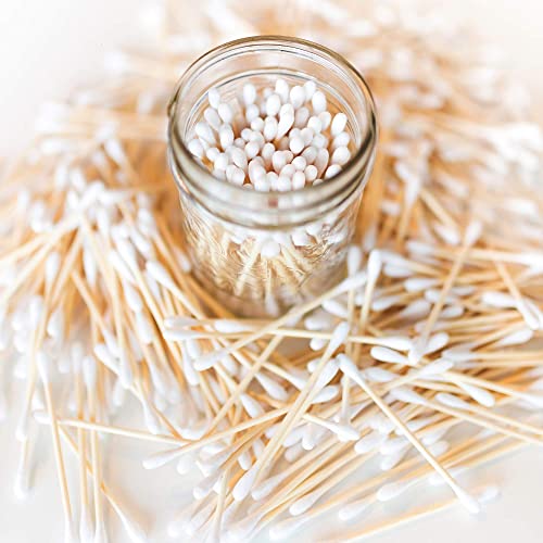 Premium 500 Biodegradable Bamboo Cotton Swabs Zero Waste Disposable