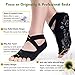 Muezna Non Slip Yoga Socks for Women, Toeless Anti-Skid Pilates, Barre, Ballet, Bikram Workout Socks with Grips