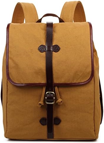 Ubager Casual Laptop/ Computer Backpack Highschool Massenger Shoulder Handbag (Army Green) (Earth Yellow)