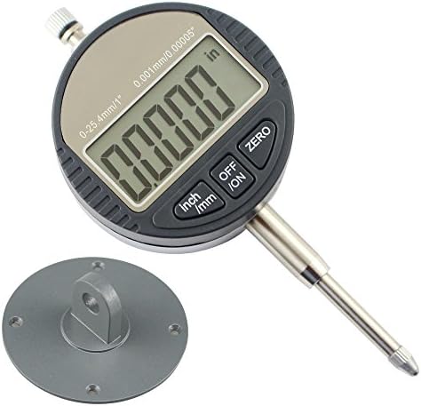 IUEGB Digital Dial Indicator 0.001/.00005'' Digital Probe Indicator Dial Test Gauge Range 0-25.4mm/1'' Dial Test Indicators Electronic Indicator Gauge