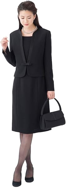 Amazon Co Jp ティセ Tisse ブラックフォーマル 喪服 洗える レディース ワンピース スーツ 大きいサイズ 洗濯ネット付 Lq 104 Aタイプ レギュラー丈 11号 服 ファッション小物