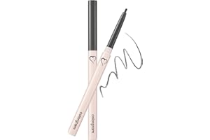 COLORGRAM Shade Re-Forming Slim Pencil Liner 01 Ash Black | 2mm Ultra-Slim, Long-Lasting Eyeliner, Creamy Texture, Smudgeproof, Waterproof, Daily Eye Makeup