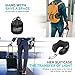 [Latest 2020] Travel Airplane Pillow 100% Pure Memory Foam Neck Pillow, Comfortable & Breathable Cover, Machine Washable, Airplane Travel Kit with 3D Contoured Eye Masks, Earplugs