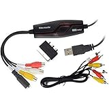 DIGITNOW Video Capture, Capture analog video for your Mac or PC, iPad and iPhone, balck