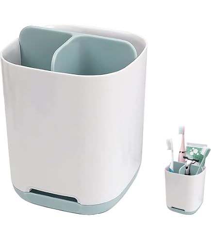 Leuceiy Grand Porte-brosses à Dents Pour Salle De Bain – Support Mural Antidérapant Pour Brosse à Dents électrique Et Dentifrice, Rangement Pratique Pour Toute La Famille