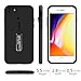 iPhone 7/8 Case, Hand Loop Strap Ring Holder Multi- Layer Hybrid Protective Case with Metal Kickstand for iPhone 7/ 8 [black]