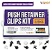 LIZISS Custom Assortment Car Push Retainer Clips Kit – Auto Plastic Fasteners, 11 Sizes Push Pin Rivet + 2 Sizes Door Trim Panel Retainer + Removal Tools for GM Ford Toyota Honda Chrysler Nissan