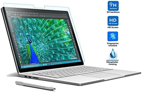 Eximone 15" Tempered Glass Screen Protector 9H Hardness Scratch-Resistant HD Crystal Clear for Microsoft Surface Book 2