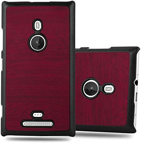 Cadorabo – Hard Cover Slim Case for Nokia Lumia 925 in Vintage Wooden-Look Design - Etui Skin Protection Bumper in WOODY-RED