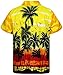 Funky Hawaiian Shirt, Beach, Yellow, XL, Yellow, Size X-Large