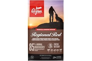 ORIJEN Grain Free Poultry Free High Protein Dry Dog Food Regional Red Recipe 23.5lb Bag