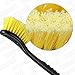 uxcell Yellow Car Wash Brush for Wheel Spoke Rim, Handle Brush Cleaner