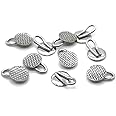 Dental Orthodontic Braces Bondable Lingual Buttons With Traction Hooks,10pcs/Pack, Mesh Base (5 Packs)