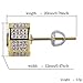 SHINY.U 925 Sterling Silver Iced out Simulated Lab Diamond Cubic Zirconia Square in Polygons Screw Back Earrings for Men Hip Hop