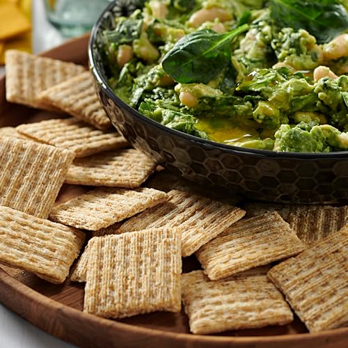 TRISCUIT ORIGINAL WHOLE GRAIN WHEAT CRACKERS, VEGAN CRACKERS, HEALTHY SNACKS, LUNCH SNACKS, PARTY SIZE, 17 OZ