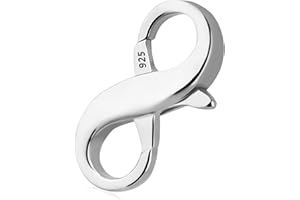 Lobster Clasp Double Opening Closures 925 Sterling Silver Necklace Bracelets Extender Shortener Fastener Clasps Closures Chai