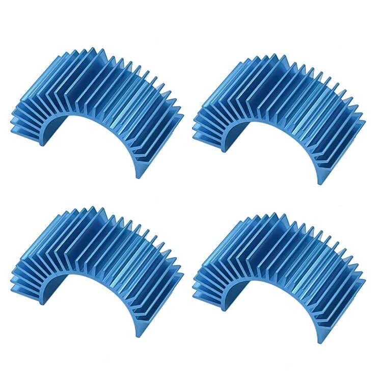 4 Pack Aluminum Electric Engine Motor Heatsink Cooling Heat Sink Fins for 550 540 3650 Size Brushed Brushless Motors RC Car Truck Accessories
