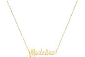 925 Sterling Silver Personalized Name Necklace Plated with 18K Gold (with Gift Box)