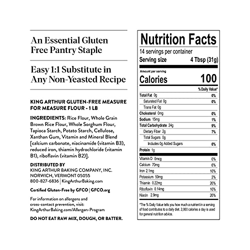 King Arthur, Measure for Measure Flour, Certified GlutenFree, NonGMO