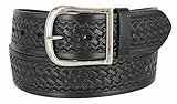 Basketweave Work Uniform Genuine Leather Belt 1.75