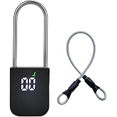 99 Days Timer Padlock,Max Timing Over 3 Month with LCD Display,USB Rechargeable Timed Padlock, Add 10inch Steel Cable (Black)
