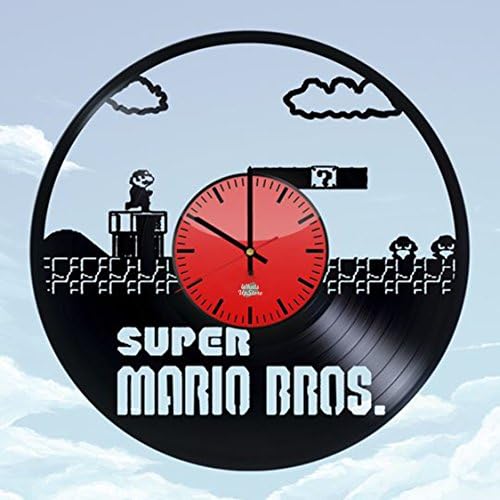 Super Mario Video Game Design Vinyl Record Wall Clock - Wonderful home room, garage wall art decoration - Fancy gift idea for his or her