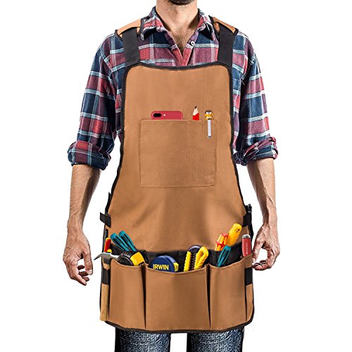 Work Aprons for Men and Women, HMMS Heavy Oxford Canvas Shop Apron with
