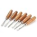 Ramelson Beginner's Wood Carving Tool Set: Hardwood Handles, Straight Edge, W-1 Tool Steel, Made in USA