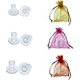 FARCURN Clear High Heel Protectors，FARCURN 3 Size Soft Heel Covers for Walking on Grass and Uneven Floor(S/M/L) (3 Pair (Pack of 1))