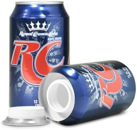 STASH SAFE CAN SODA 12 FL OZ RC ROYAL CROWN COLA with Free BakeBros Silicone Container and Sticker