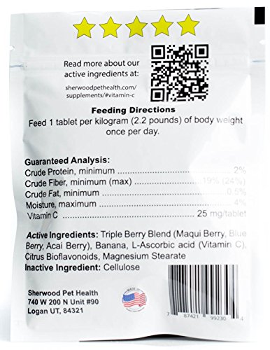 Sherwood Pet Health Vitamin C and Bioflavonoids (100 Tablets - 60 Grams)