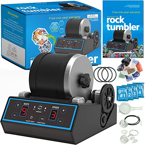 3.1LB Professional Advanced Rock Tumbler Kit, Include Rough Gemstones