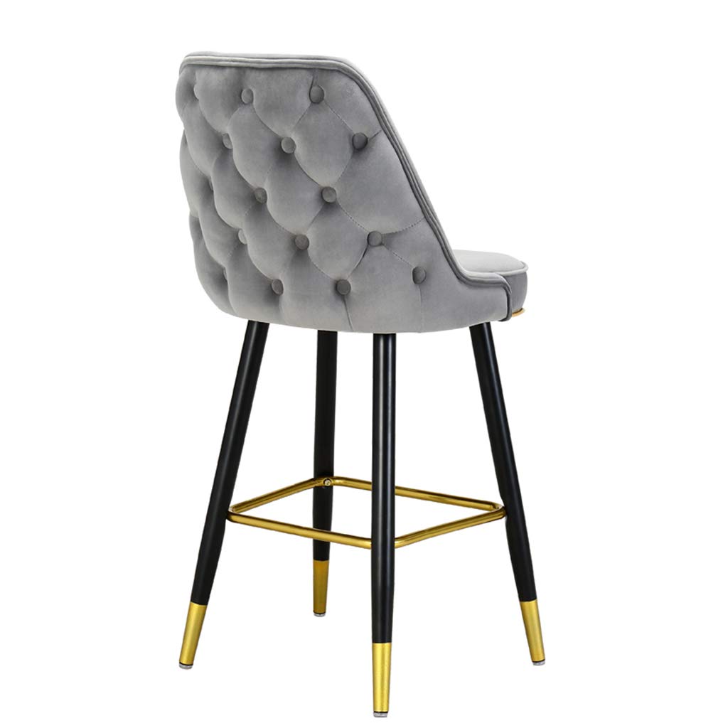 Buy DXZBarhocker Nordic High Back Bar Chairs with Velvet Cushion