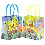 Spongebob Squarepants Reusable Party Favor Goodie Small Gift Bags 12 (12 Bags) by Nickelodeon