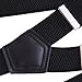 JINIU Mens Black Suspenders Wide Adjustable Elastic Braces Y-Shape With Strong Clips Heavy Duty Black