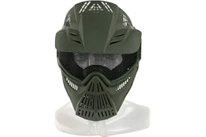 LEJUNJIE Tactical Steel Mesh Mask Breathable Safety Full Face Protection Mask for Tactical CS Field Airsoft Paintball Mask