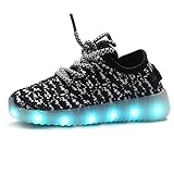 Eden Babe Breathable Light Up Shoes USB Sneakers for Kids Boys Girls