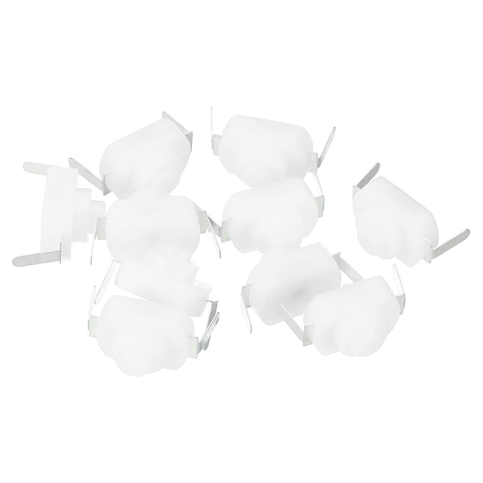 PATIKIL Latching Push Button Switch, 10 Pcs Bent Pin On/Off Self-lock DC 30V 1A Micro Control Switch for Flashlight Light Lamp Wall Outlet DIY, White