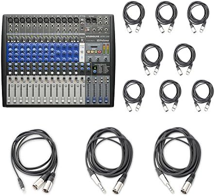 PreSonus StudioLive AR16c Hybrid Recording Mixer w/AxcessaBles Cables