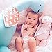 American Kiddo Baby Bandana Drool Bibs for Girls 100% Waterproof Organic Cotton With Snaps and Back Pocket (4-Pack) for Drooling and Teething Babies and Toddlers - 