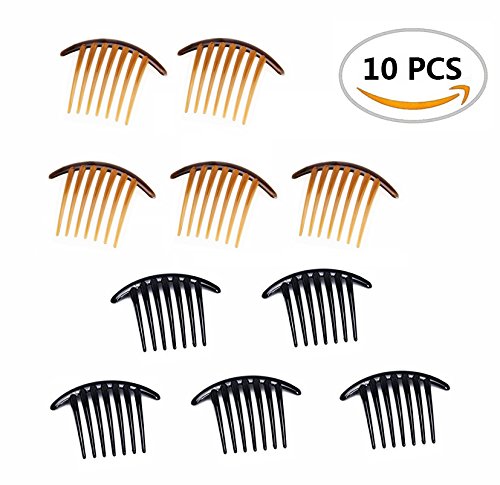 UPC 611720488650, 10PCS Fireboomoon Contemporary Seven Tooth French Twist Comb, Black And Brown(Two colors, each five).